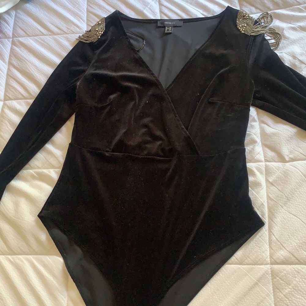 Forever21+ Black Bodysuit